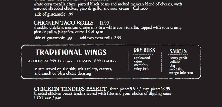 Ruby's Pizzeria & Grill Appetizers Menu